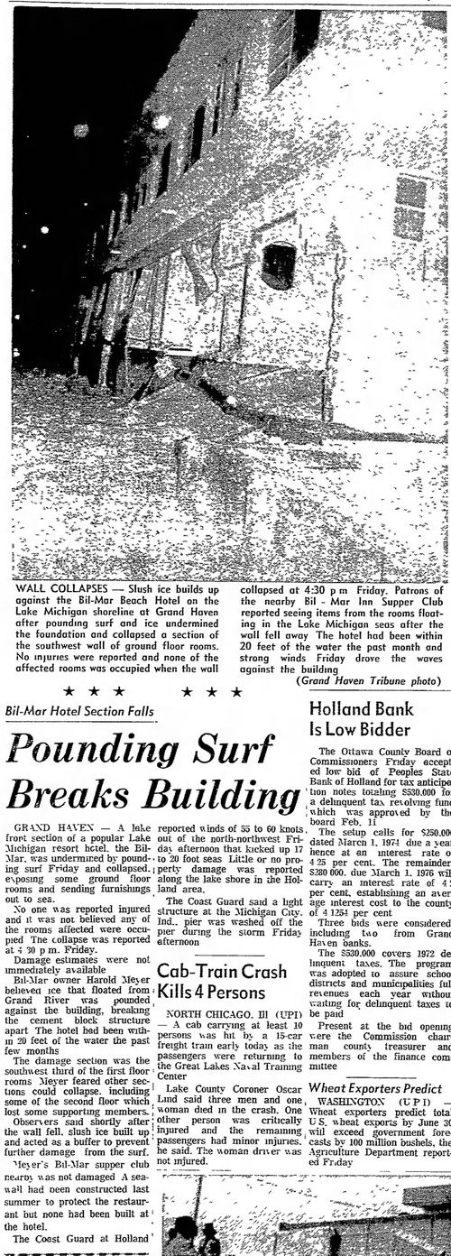 Bil-Mar Beach Hotel (Hyland Gardens Pavilion) - Feb 1974 Damage From Pounding Surf (newer photo)